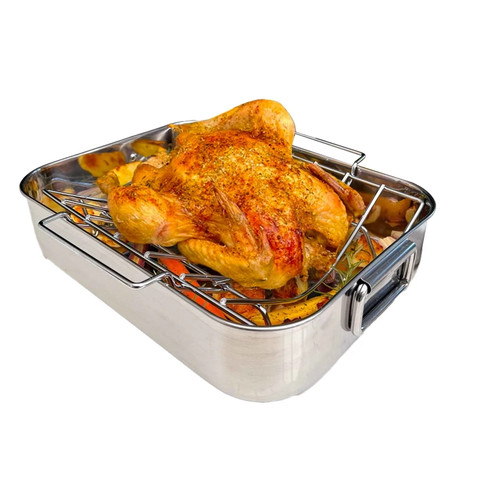 Stainless steel roaster pan - stainless,