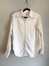 Boden White Cheesecloth Button