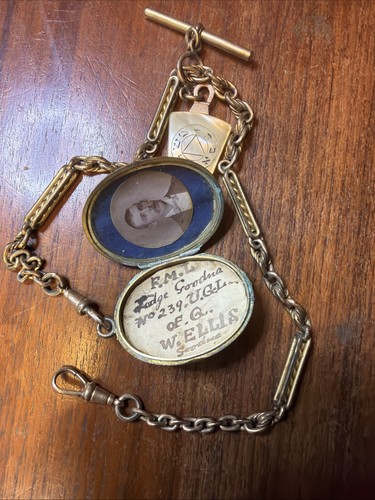 Masonic fob chain locket - chain,