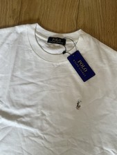 Ralph Lauren Men's White T-Shirt Size Medium