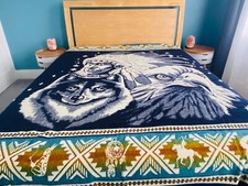 Brown/Multi-Colour Alpaca Blanket 