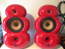 B&W Blue Room House Pod speakers - Retro vintage in gloss red very rare
