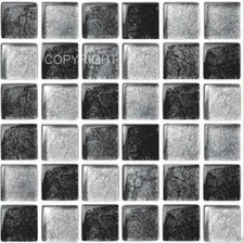 Black glass metallic - black, mosaic
