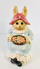Bunny Rabbit Holding a Basket of Carrots, Ceramic Cookie Jar