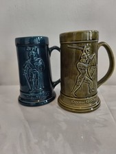 Arthur Wood Ceramic Beer Tankard Mug Medieval Knight / Saxon Soldier Vintage