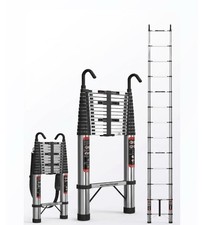 Telescopic loft steel ladder - telescopic,