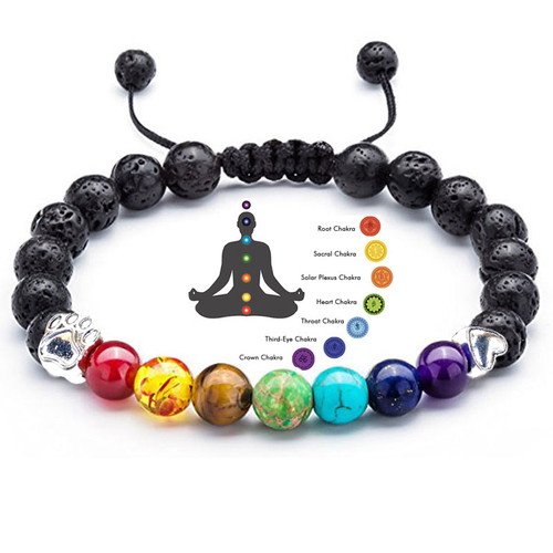 Chakra bracelet natural - 7,