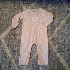 Albetta Baby Girls  Pink Striped 6-12 Months Romper/Pajama Animals Lamb NWT