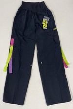 Zumba Ultimate Orbit Black Dance Studio Cargo Pants Convertible Capri Size S