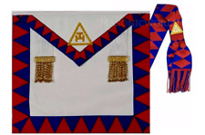 Lambskin Leather Masonic Royal Arch Companions Apron + Sash RA Chapter Regalia