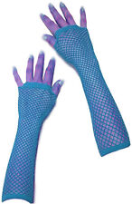 80's Neon UV Long Fishnet Gloves Fancy Dress Hen Night Party Costumes For Tutu