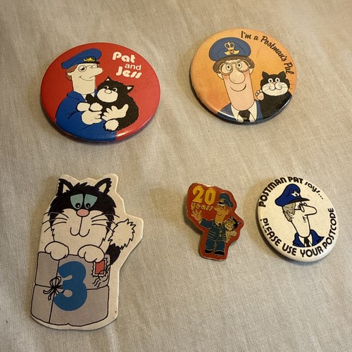 Vintage postman pat badges - postman,