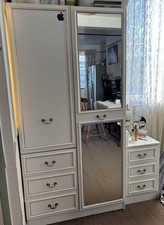 Wardrobe with Mirror & Bedside