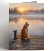 Ginger Cat Greeting Card 7x5