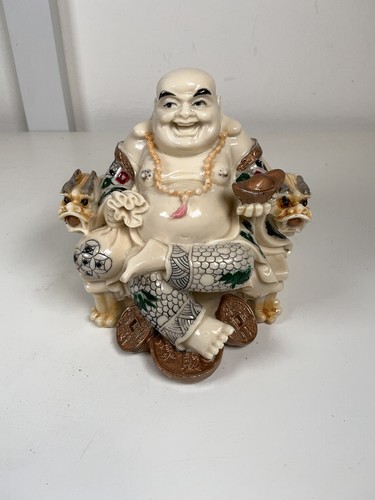 Laughing buddha ebisu - buddha, ceramic