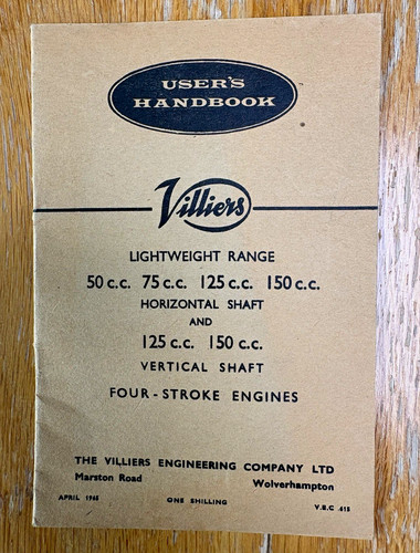 Villiers user handbook - user’s,