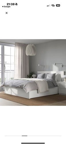Ikea white double bed - ikea,