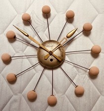 East German Mid Century Sputnik Kienzle Wall Clock