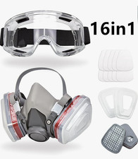 16IN1 Face Gas Mask Painting Spraying Respirator with Filters for 6200 Facepiece