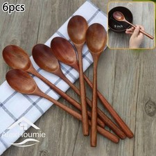 6x Wooden Spoons Bamboo