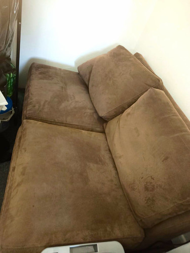 Brown crushed velvet - 2, seater