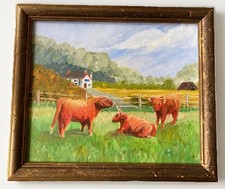Vintage Oil  Painting Highland