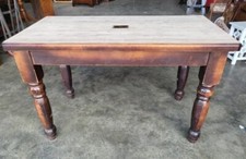 Vintage  pine beech small slim dining pub kitchen table  stripped top