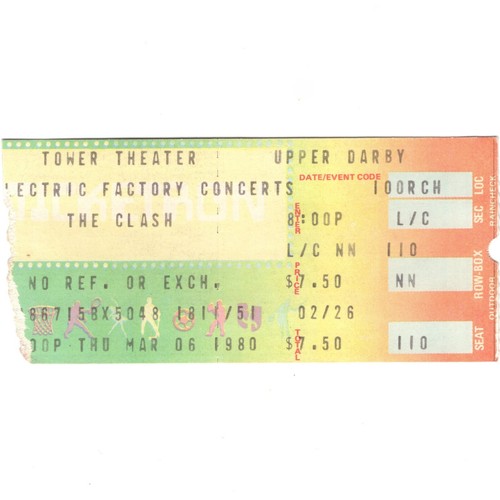 The clash concert ticket stub - the,