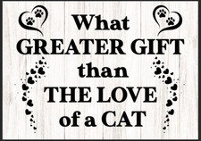 Love of a cat metal sign home