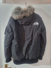 TNF The North Face Gotham Grey/Black Down Jacket - size Small