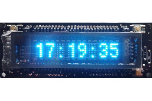 Blue vfd display clock char - ,