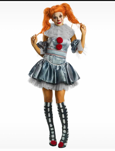Women grey clown - clown, costume