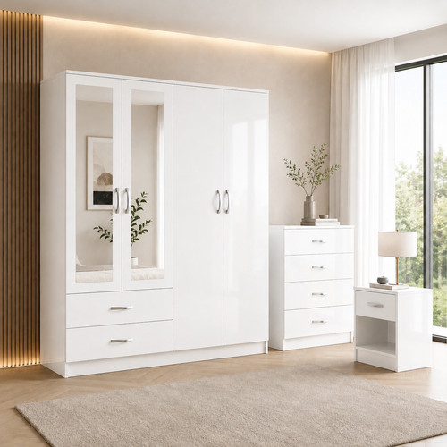High gloss bedroom - bedroom, furniture