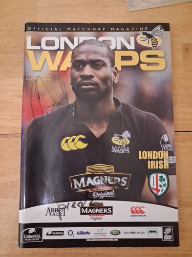 Autographed wasps london - wasps, v