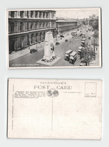 Postcard the cenotaph and - cenotaph,
