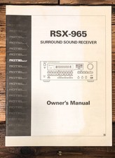 Rotel RSX-965 Receiver Owners