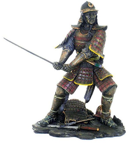 Samurai attacking bronze - samurai,