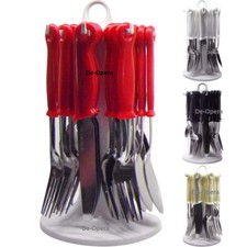 24Pcs Cutlery Set With Drainer