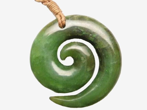 35mm hand carved green jade - hand-carved,