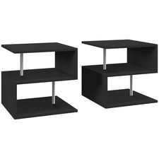 HOMCOM Coffee End Table Side