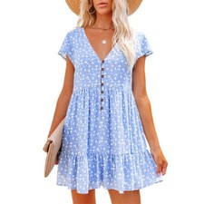 Women's Floral Mini Dress V