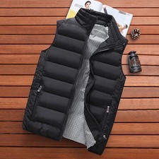 Men Windproof Vest Coat Sleeveless Jacket Winter Cotton Warm Thicken Waistcoat