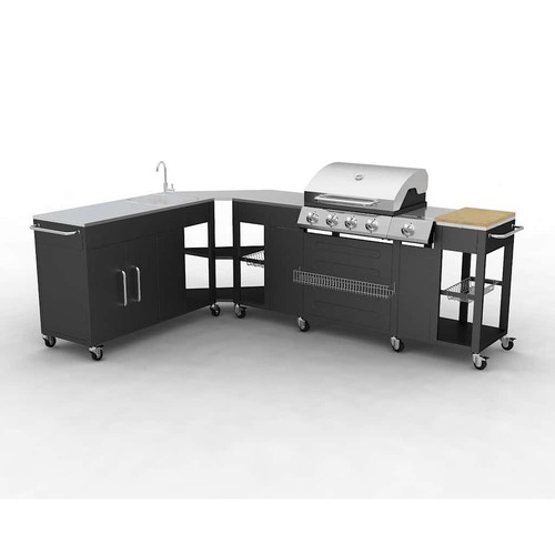 Outdoor kitchen barbecue - outdoor,