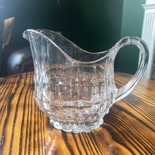 Vintage Jacobean Style Glass Pitcher Cocktail Drinks Water Jug 16cm