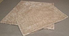 SET OF 2 DFS TEDDY BOUCLE WEAVE CUSHION COVERS IN GOLDEN BEIGE 24X17",  25X25" 