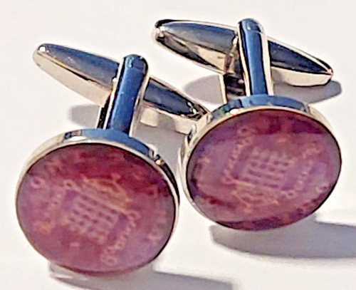Cufflinks steel silver - steel, tone