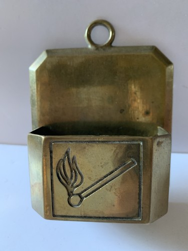 Vintage brass match stuck - vintage, box