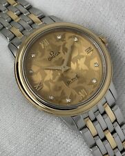 OMEGA De Ville Prestige Butterfly Diamond Dial Ladies Watch Steel & Gold 33mm