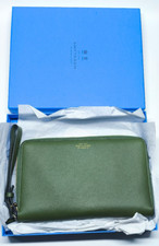 Smythson green leather writing