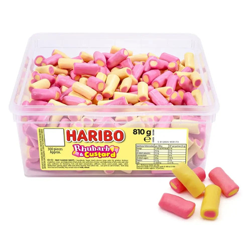 Haribo rhubarb custard - rhubarb, sweet